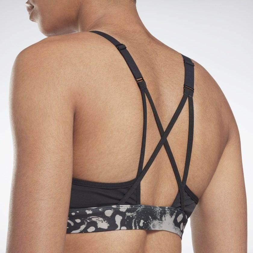 טופ אימון ריבוק לנשים Reebok H56372 SR Lux Strappy Bra AOP MS FEMALE - Image 5