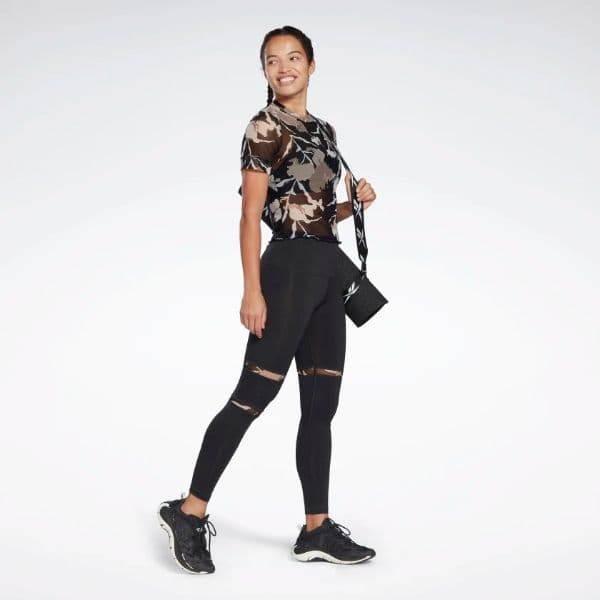 חולצת ריבוק קצרה לנשים Reebok H65548 MYT AOP Mesh Tee - Image 2