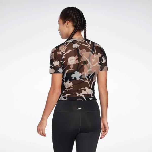 חולצת ריבוק קצרה לנשים Reebok H65548 MYT AOP Mesh Tee - Image 3