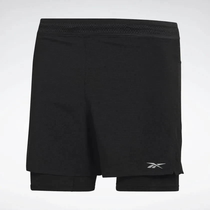 מכנס ריצה ריבוק  עם טייטס לגבר Reebok OSR EPIC 2-1 RUN SHORT FL0112 - Image 7