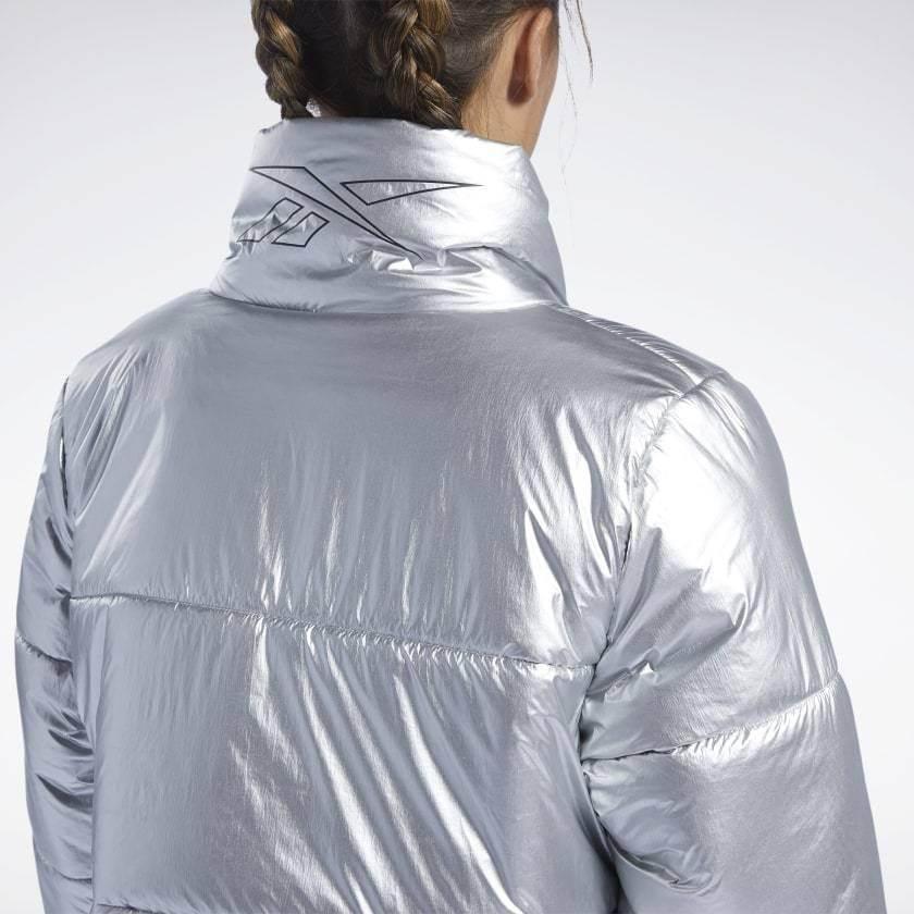 גק'ט/מעיל ריבוק לנשים Reebok S PUFF JKT FT0659 matte silver - Image 4