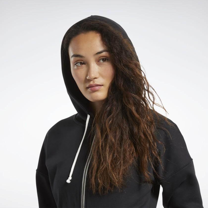 עליונית רוכסן מלא לנשים Reebok TE Fleece Fullzip FU2225 - Image 6