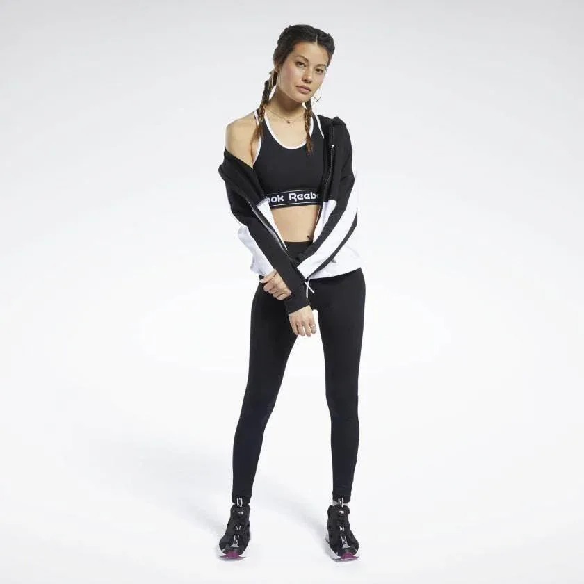 עליונית ריבוק לנשים Reebok TE Linear Logo FT Fullzip FU2204 - Image 3