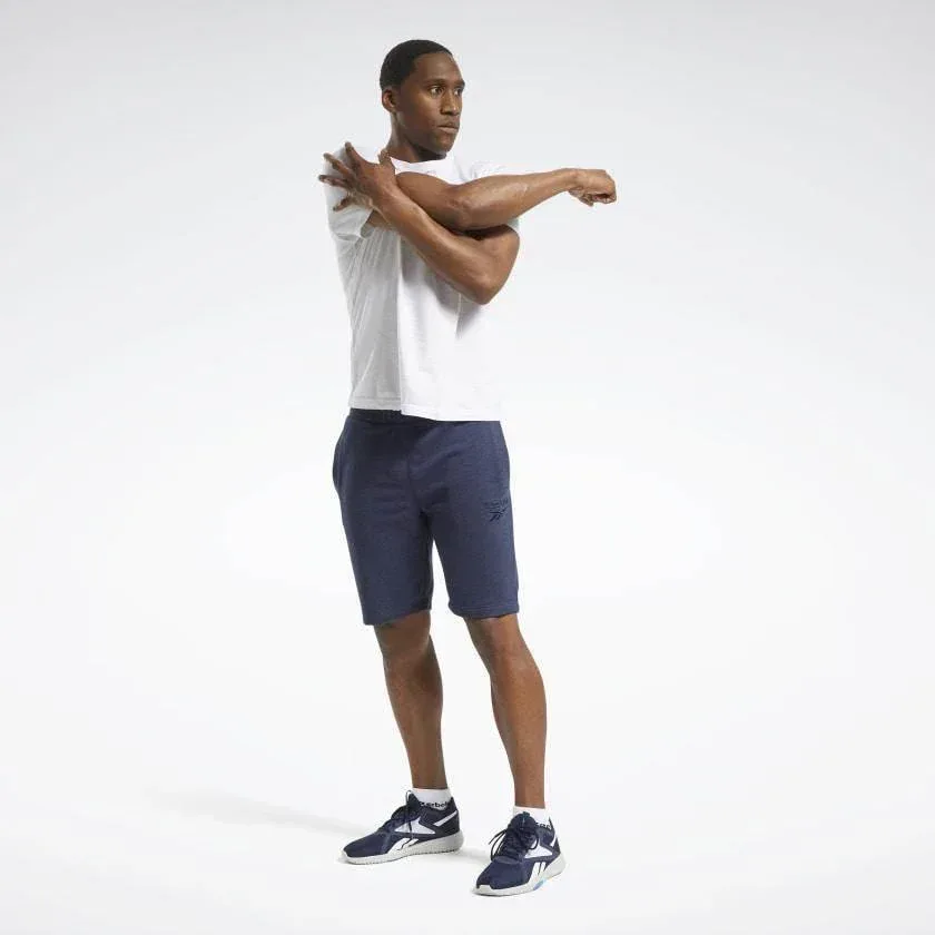 מכנס ריבוק קצר לגברים Reebok TE Melange Short FU3232 vector navy - Image 3