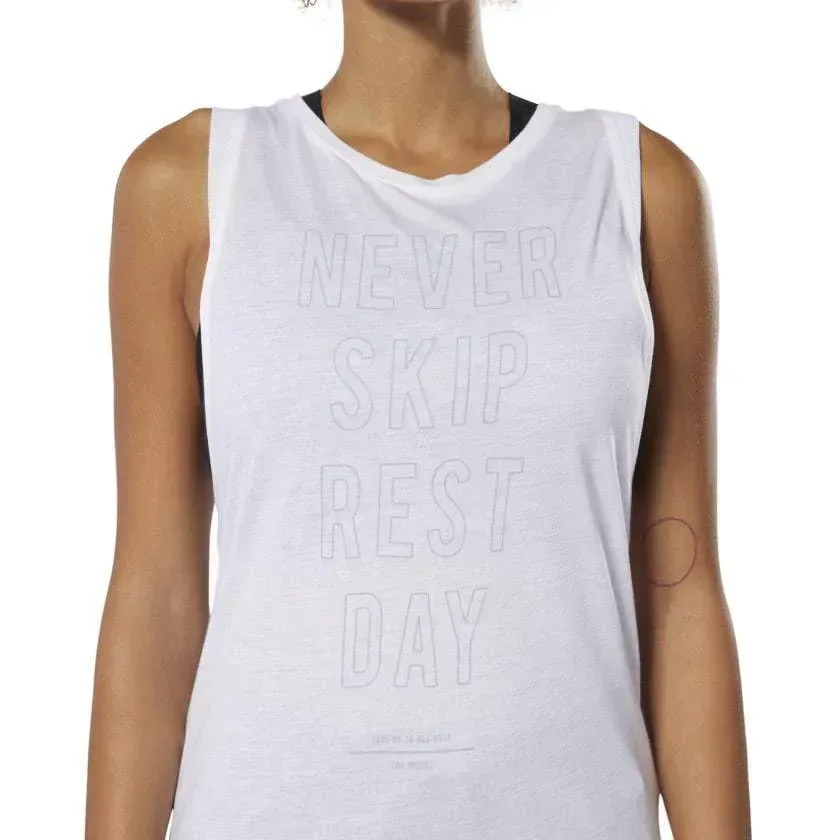 עליונית ריבוק ללא שרוול לנשים Reebok TS GRAPHIC MUSCLE TANK DP5640 - Image 3