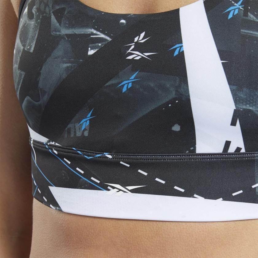 טופ אימון לנשים Reebok WOR AOP Bra FT0957 black - Image 5
