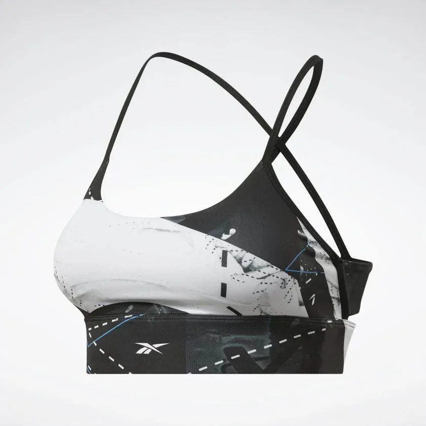 טופ אימון לנשים Reebok WOR AOP Bra FT0957 black - Image 7