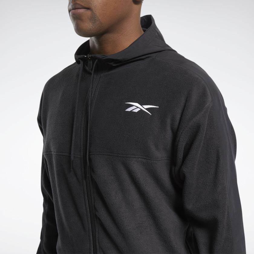 עליונית ריבוק לגבר Reebok WOR FLEECE FZ HOODIE FS8450 - Image 4