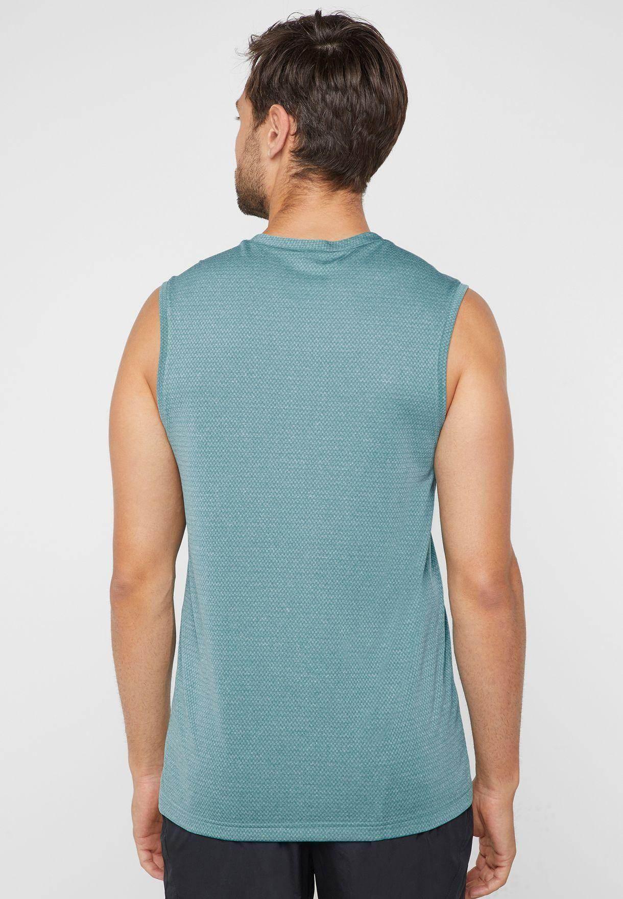 חולצה ללא שרוול ריבוק לגבר Reebok MELANGE TANK DU2186 - Image 2