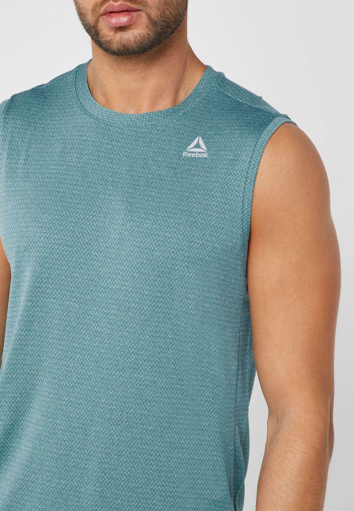 חולצה ללא שרוול ריבוק לגבר Reebok MELANGE TANK DU2186 - Image 3