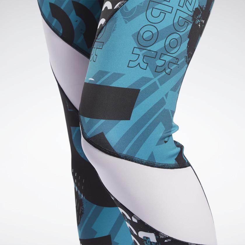 טייטס 7/8 ריבוק לנשים Reebok WOR MYT AOP 7/8s FJ2705 - Image 4