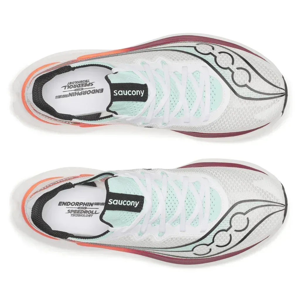 נעלי ריצה סאקוני אנדרופין פרו 5 לגברים Saucony ENDORPHIN PRO 5 WHITE/CRIMSON S21064-172 - Image 4