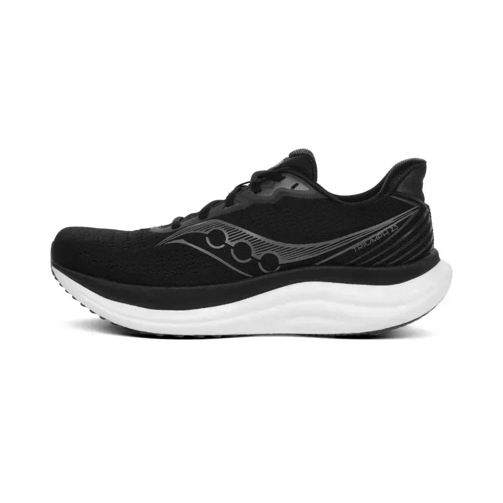 נעלי ריצה רחבות סאקוני טריומף 23 לגברים Saucony TRIUMPH 23 BLACK/WHITE S21024-200 - Image 2
