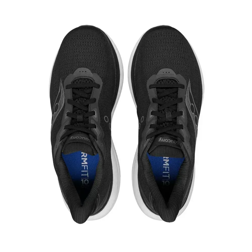 נעלי ריצה רחבות סאקוני טריומף 23 לגברים Saucony TRIUMPH 23 BLACK/WHITE S21024-200 - Image 4