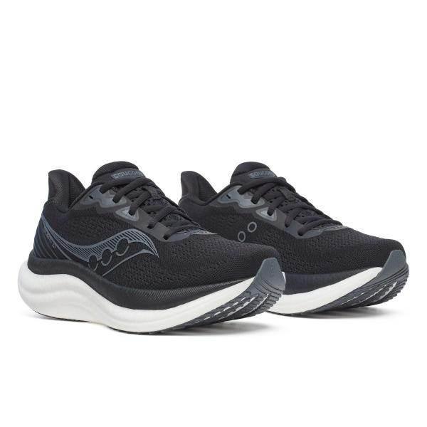 נעלי ריצה סאקוני טריומף 23 רחבות לנשים Saucony TRIUMPH 23 S11024-200 Wide BLACK/WHITE - Image 3