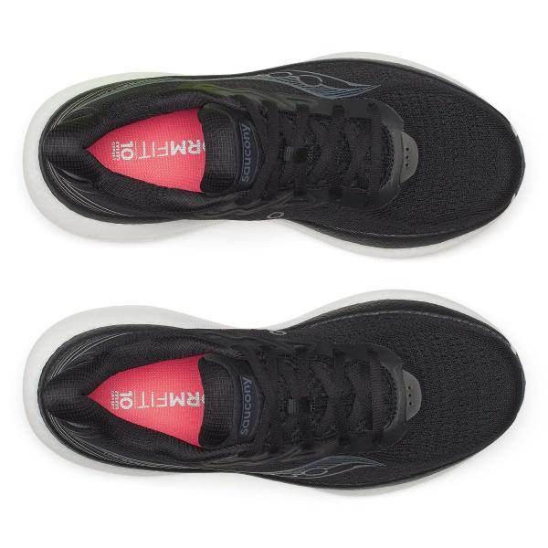 נעלי ריצה סאקוני טריומף 23 רחבות לנשים Saucony TRIUMPH 23 S11024-200 Wide BLACK/WHITE - Image 5