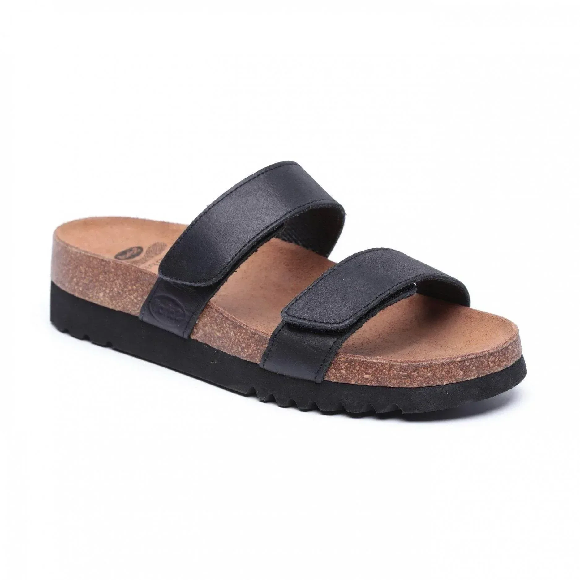 כפכף נשים שחור עם רצועות מעור Scholl SCF25435 LUSAKA Black - Image 2