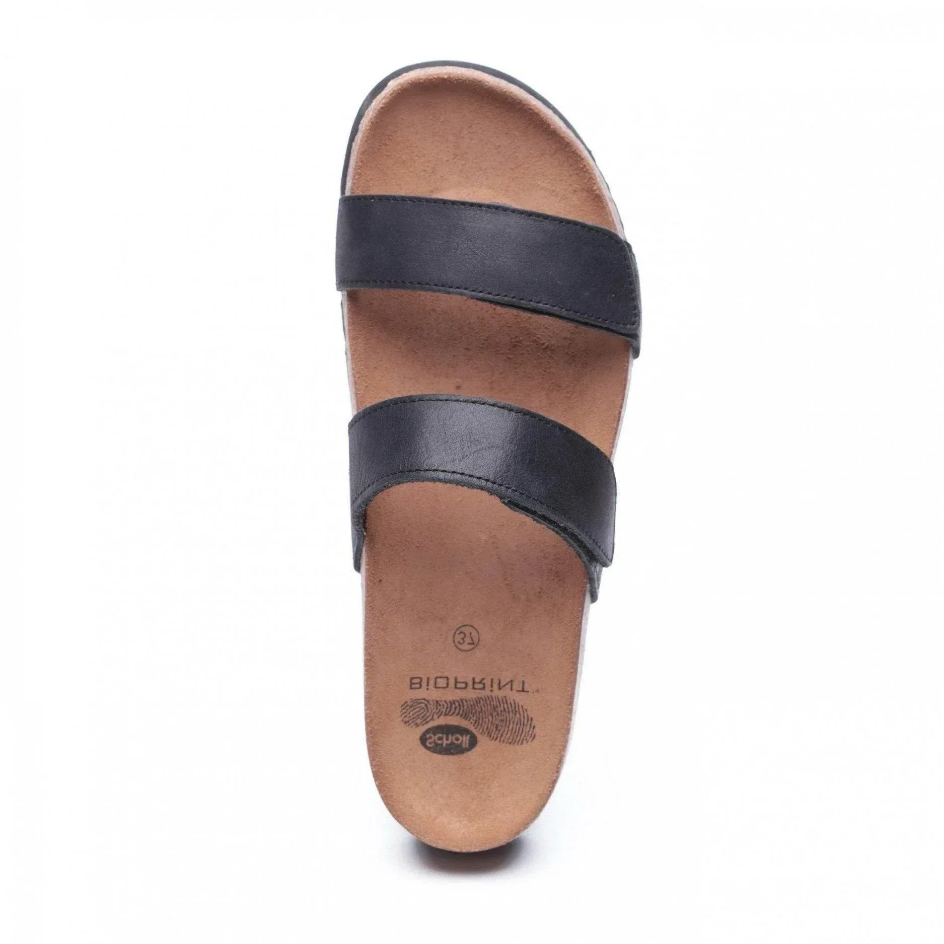 כפכף נשים שחור עם רצועות מעור Scholl SCF25435 LUSAKA Black - Image 3