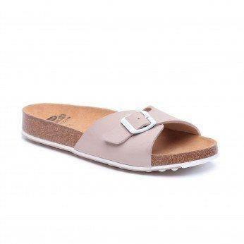 כפכף נשים עם רצועת אבזם עבה שול Scholl SCF26564 SPIKEY SS4,BEIGE/WHITE - Image 2