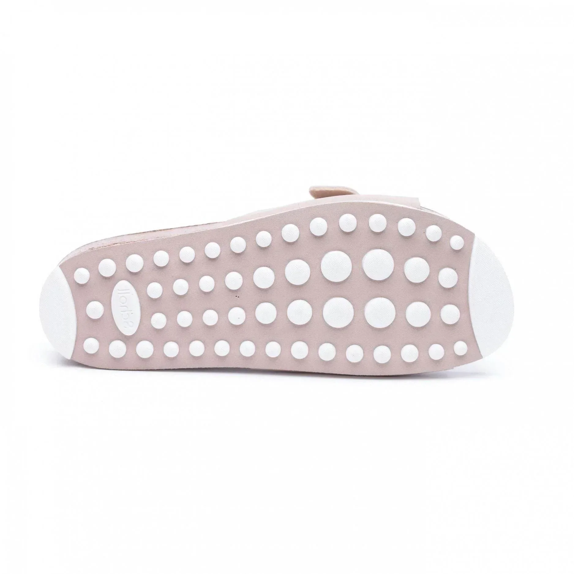 כפכף נשים עם רצועת אבזם עבה שול Scholl SCF26564 SPIKEY SS4,BEIGE/WHITE - Image 4