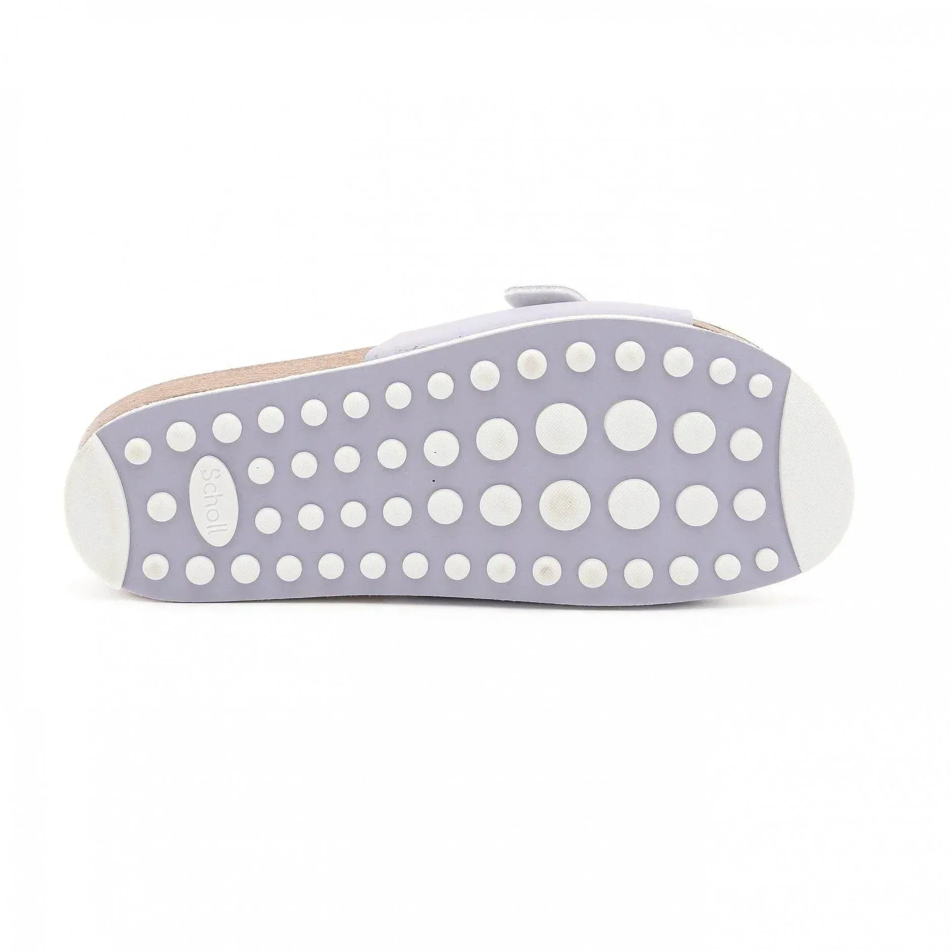 כפכף נשים עם רצועת אבזם עבה שול Scholl SCF27034 SPIKEY SS4,Lavender/white - Image 3