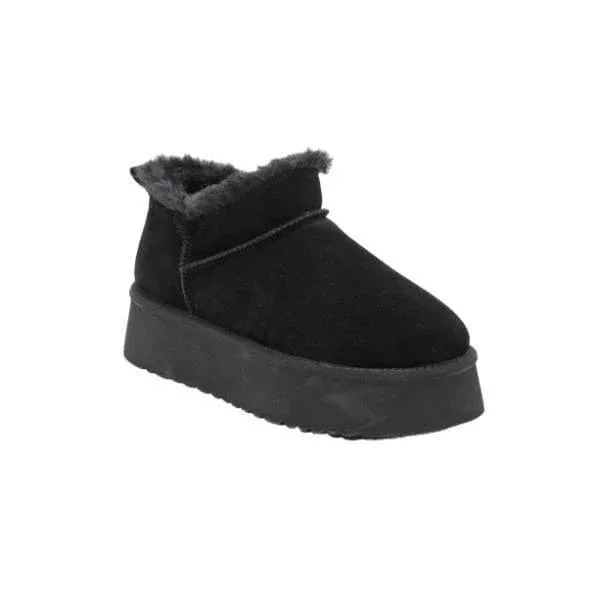 מגפי נשים פרווה זמש פלטפורמה קיארה Seventy Nine Kiara SNNEW570-001 Fur Ankle Boot - Image 2