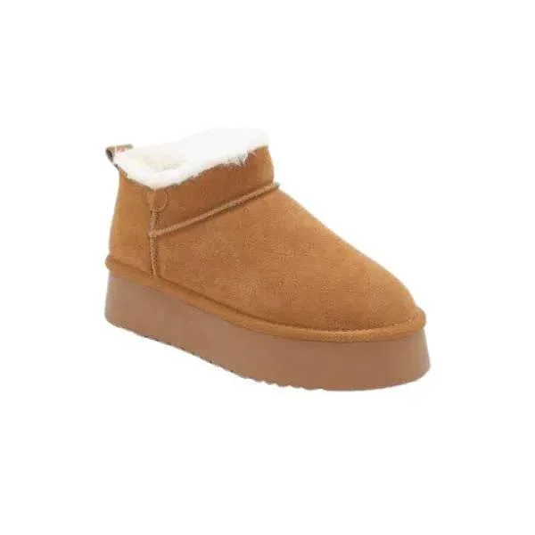 מגפי נשים פרווה זמש פלטפורמה קיארה Seventy Nine Kiara SNNEW570-CAM Fur Ankle Boot - Image 2