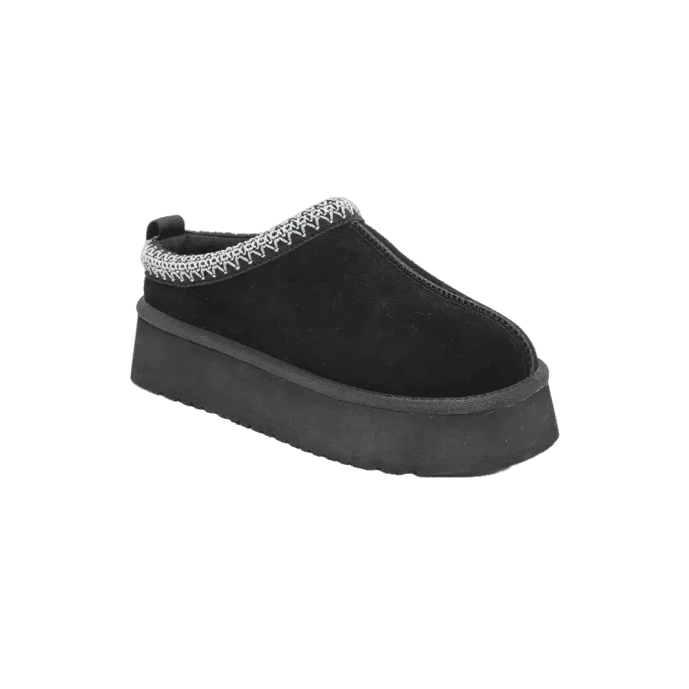 כפכפי פרווה פלטפורמה סבנטי ניין לנשים Seventy Nine Lotem Black SNNEW567-001 - Image 2